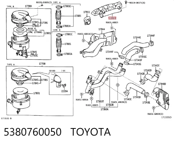  5380760050 Toyota
