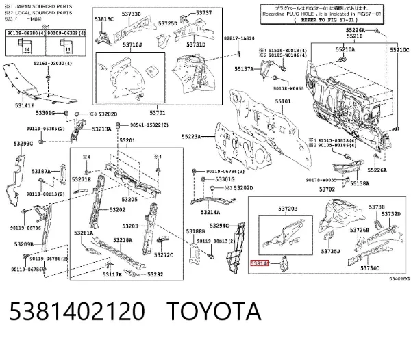  5381402120 Toyota