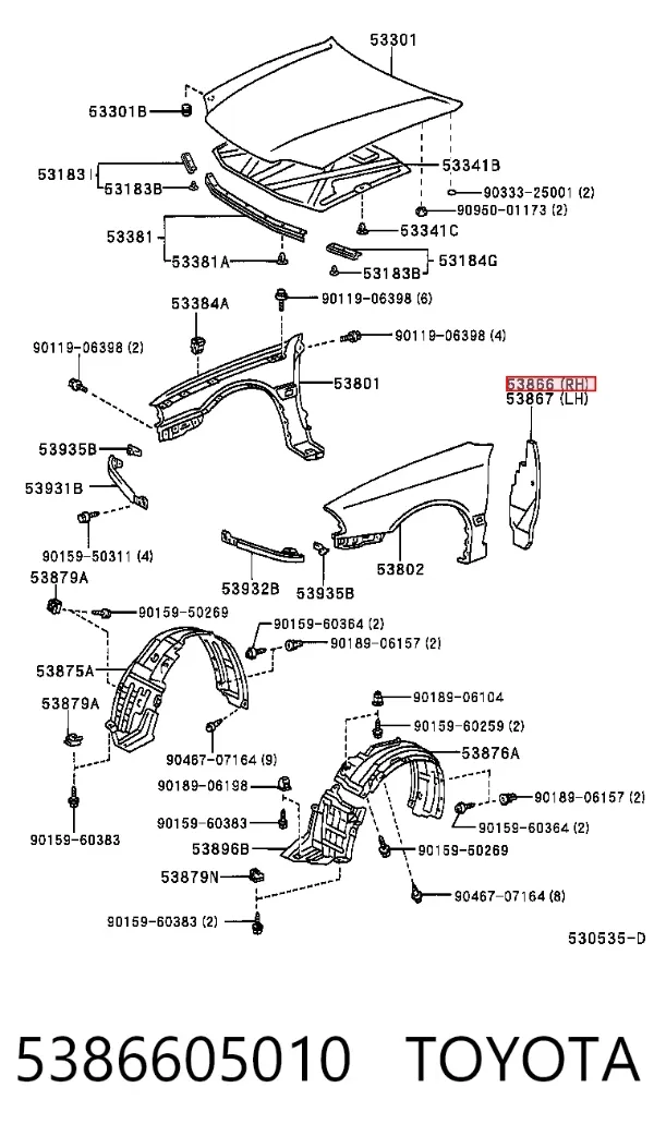  5386605010 Toyota