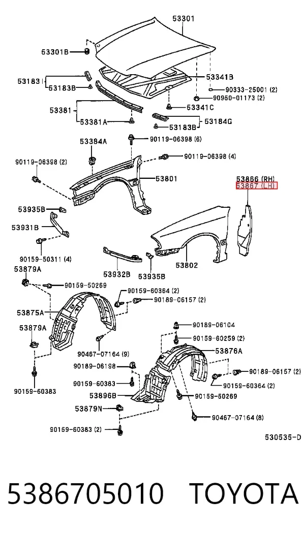  5386705010 Toyota