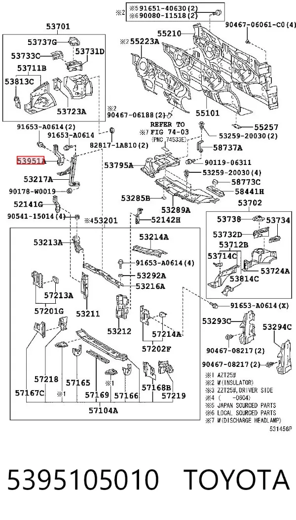  5395105010 Toyota
