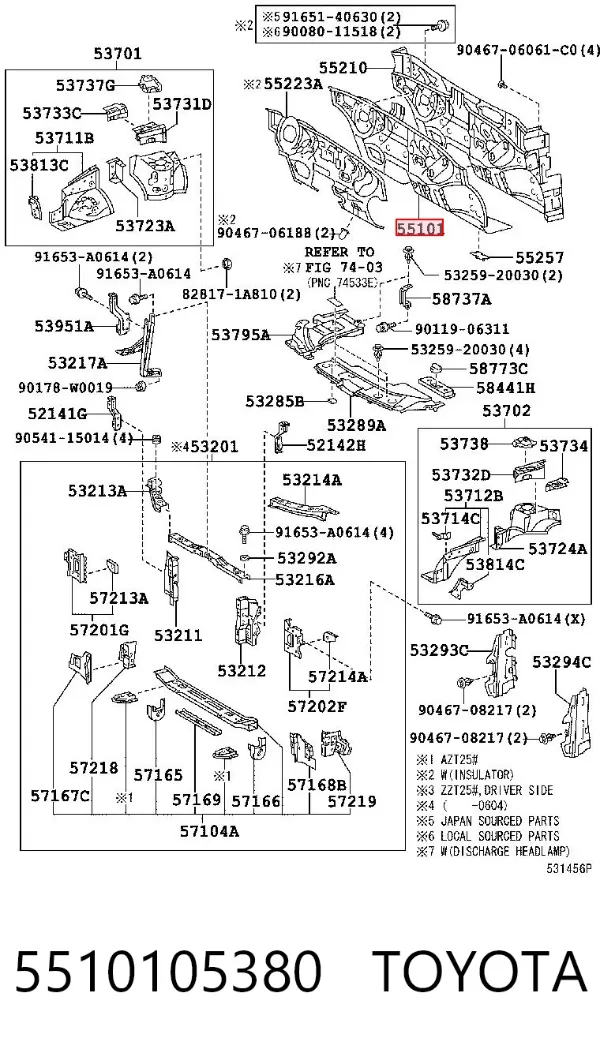  5510105380 Toyota