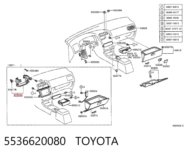  5536620080 Toyota