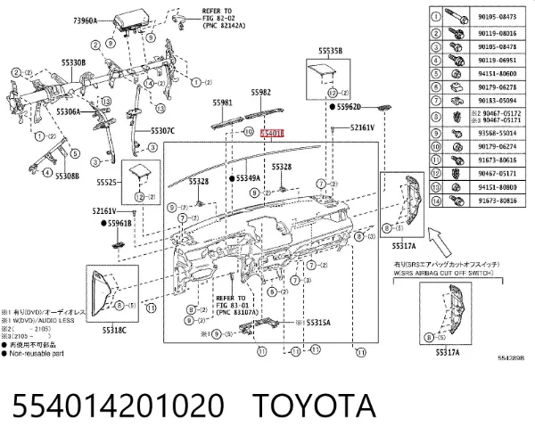 554014201020 Toyota