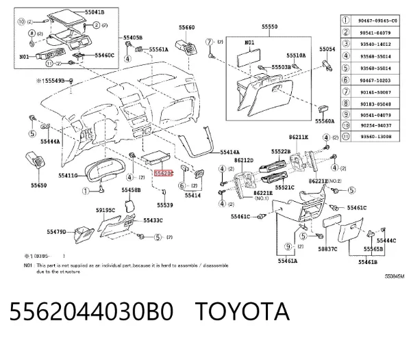  5562044030B0 Toyota