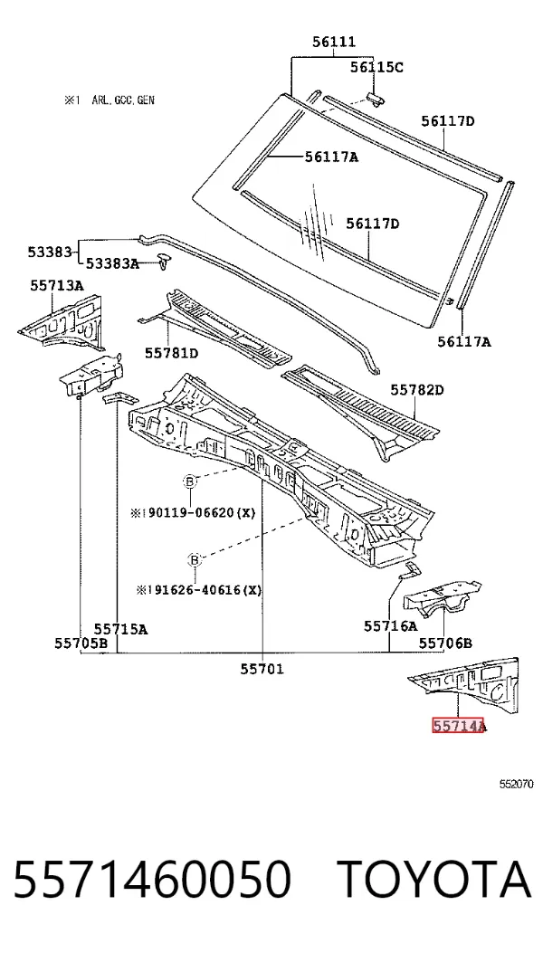  5571460050 Toyota