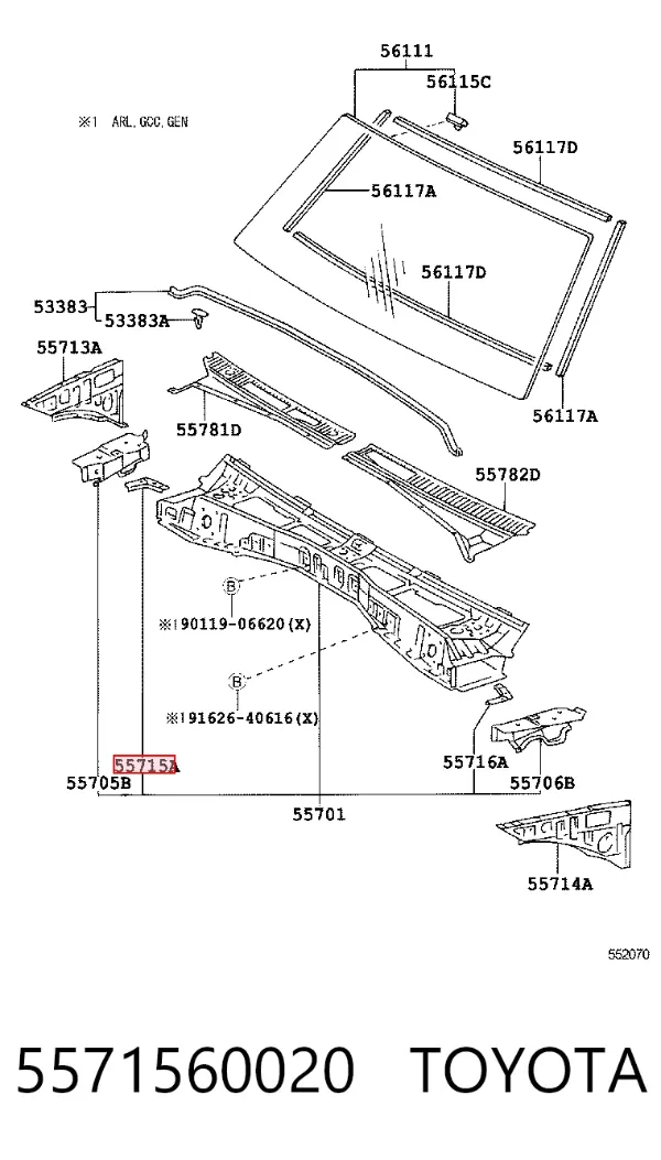  5571560020 Toyota