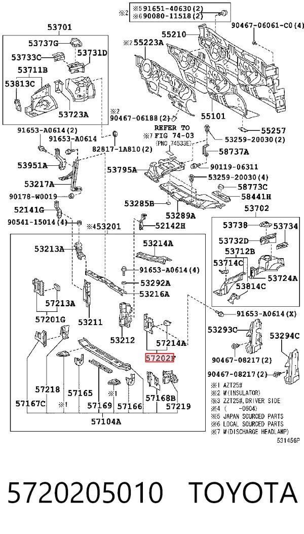  5720205010 Toyota