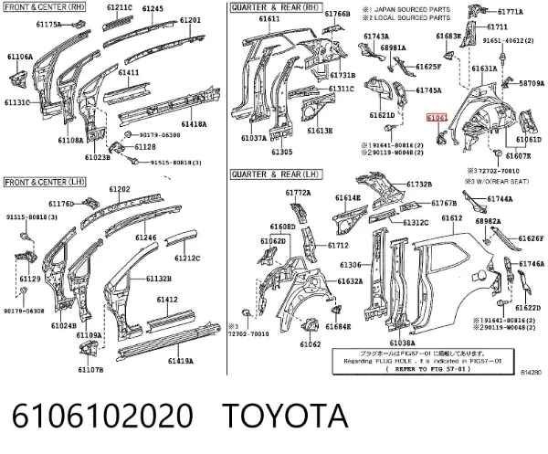  6106102020 Toyota