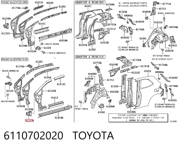 6110702020 Toyota