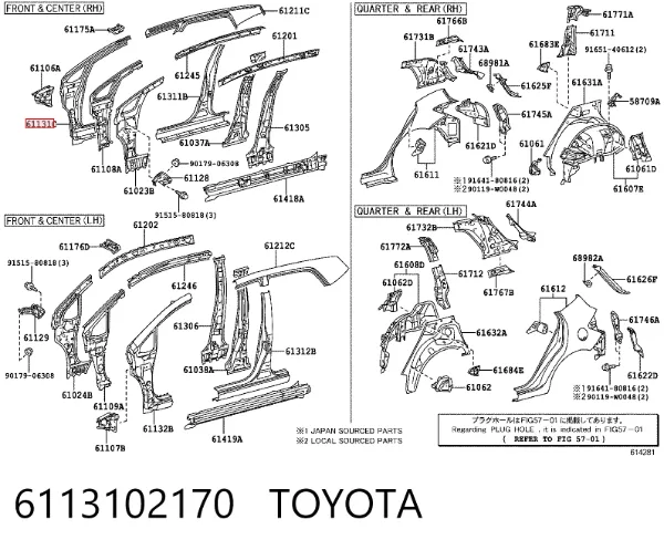  6113102170 Toyota