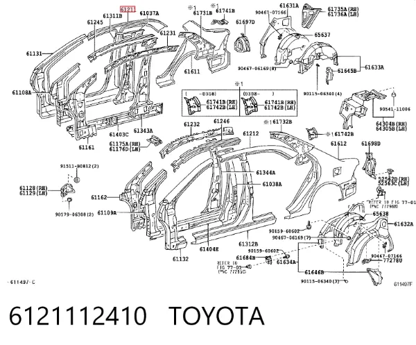  6121112410 Toyota
