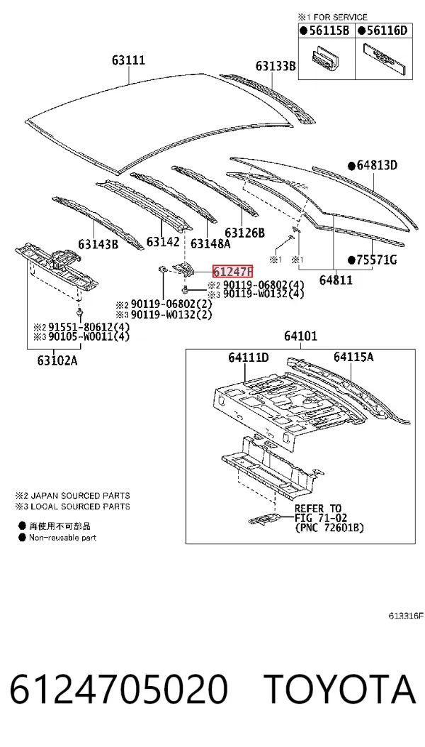  6124705020 Toyota