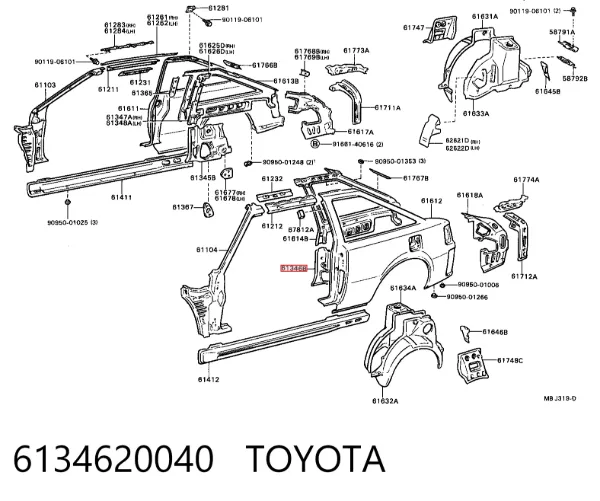  6134620040 Toyota