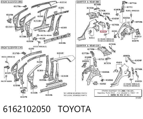  6162102050 Toyota