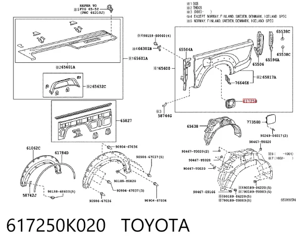  617250K020 Toyota