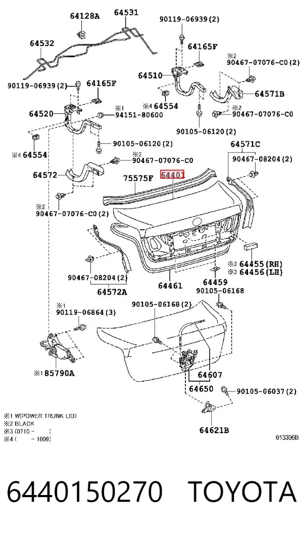 Tampa de porta-malas Lexus LS 600H/600HL