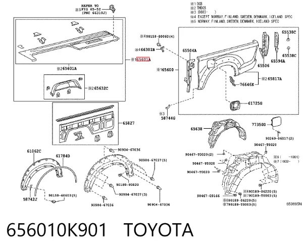  656010K901 Toyota