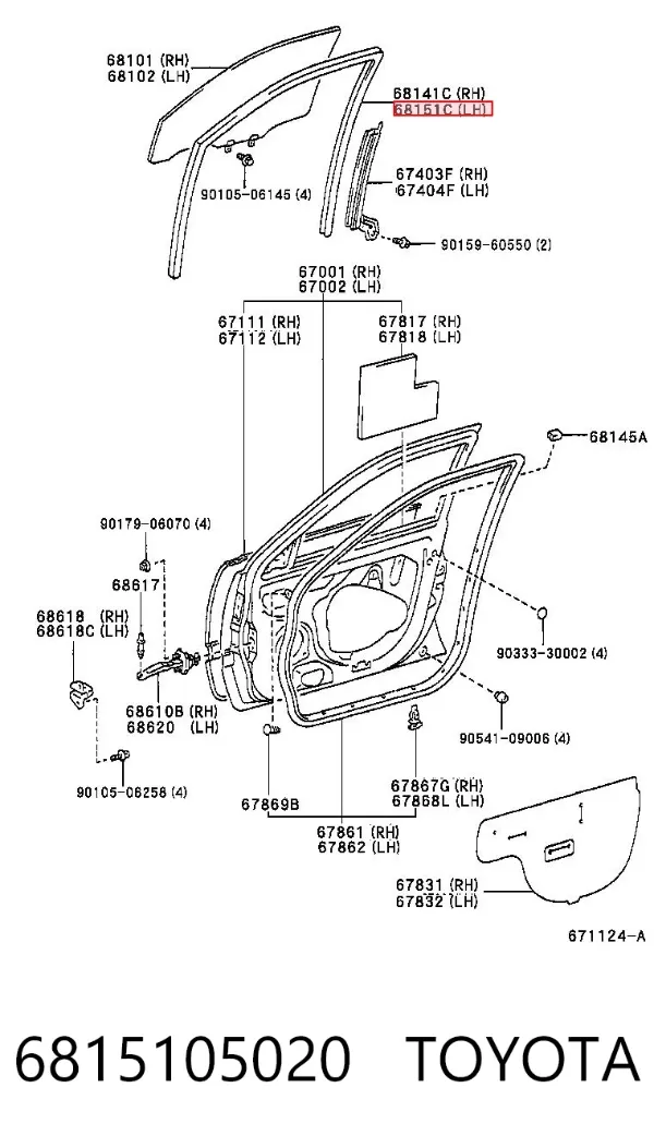  6815105020 Toyota
