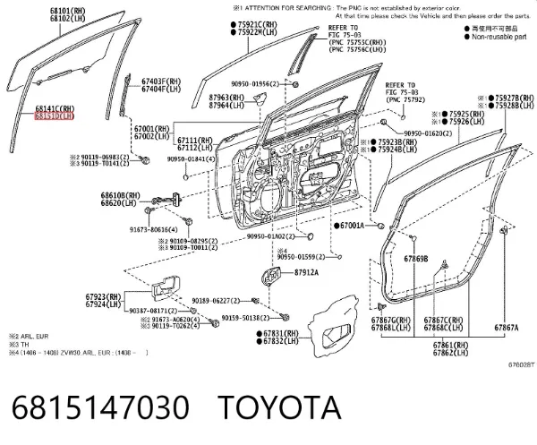  6815147030 Toyota