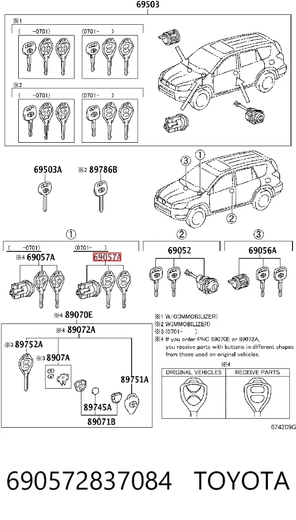 Trinco de fecho de ignição Toyota RAV4 III