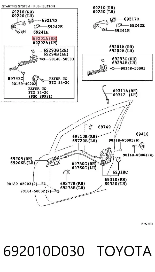  692010D030 Toyota