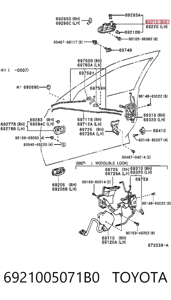  6921005071B0 Toyota