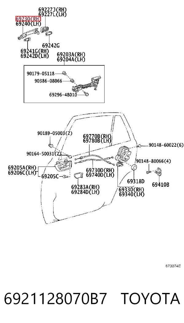  6921128070B7 Toyota