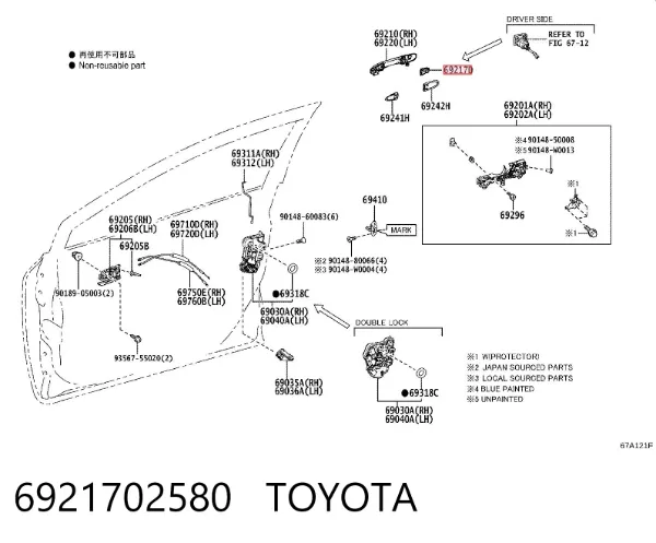  6921702580 Toyota