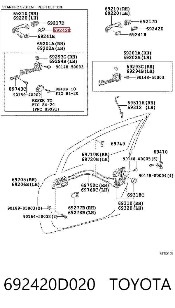  692420D020 Toyota