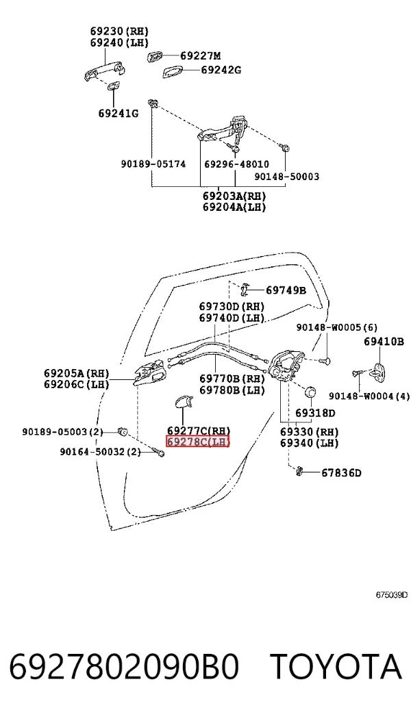  6927802090B0 Toyota