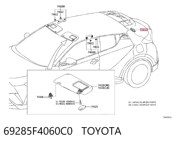  69285F4060C0 Toyota