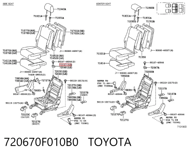  720670F010B0 Toyota