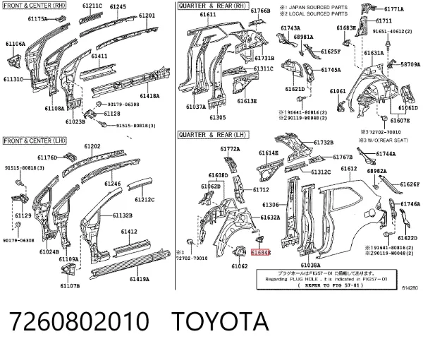  7260802010 Toyota