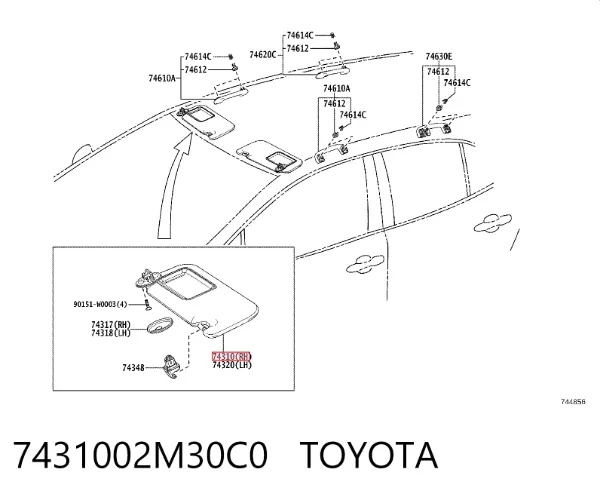Pala contra o sol Toyota Corolla E21
