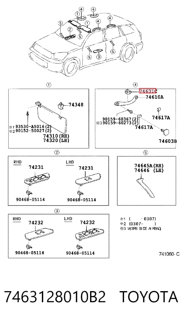  7463128010B2 Toyota