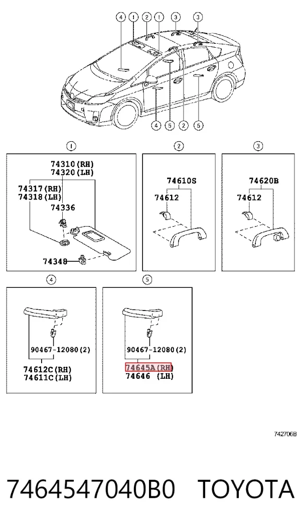  7464547040B0 Toyota