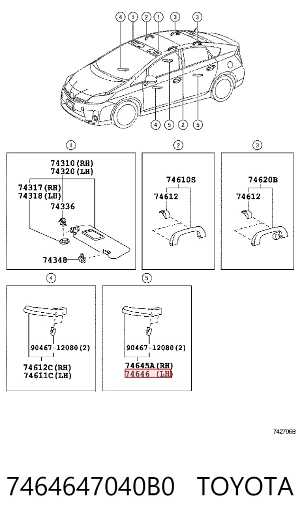 7464647040B0 Toyota