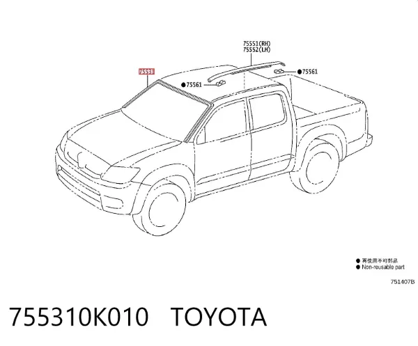 Compactador de pára-brisas Toyota Hilux KUN15