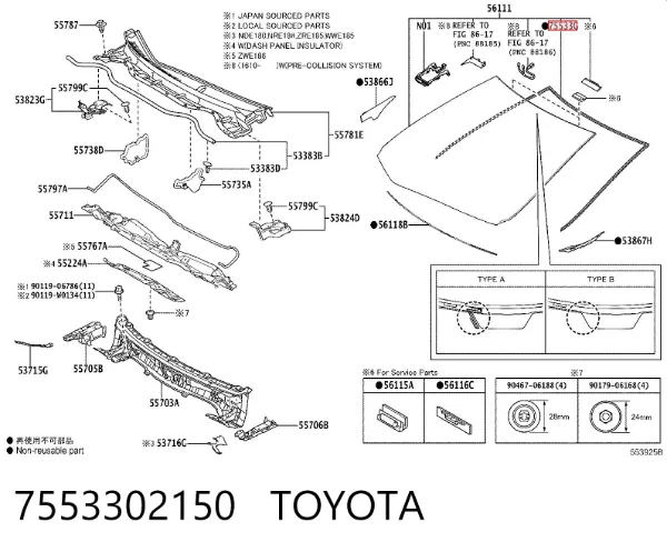  7553302150 Toyota