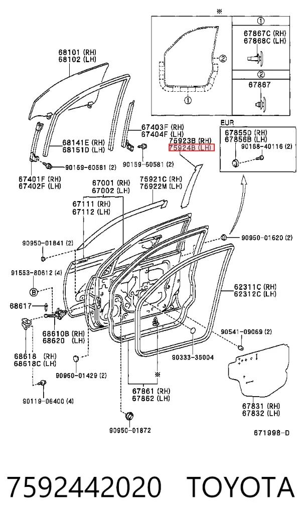  7592442020 Toyota