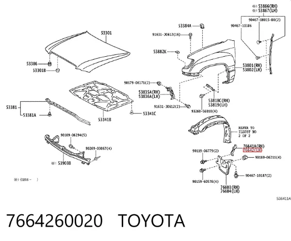 7664260020 Toyota