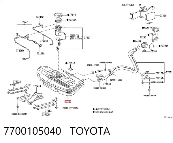 Tanque de combustível Toyota Avensis II