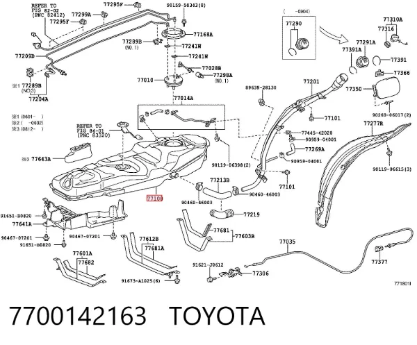 Tanque de combustível 7700142163 Toyota