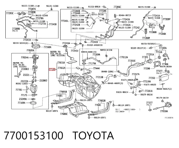 Tanque de combustível 7700153100 Toyota