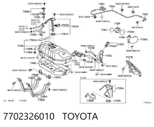 Filtro de malha de bomba de gasolina 7702326010 Toyota