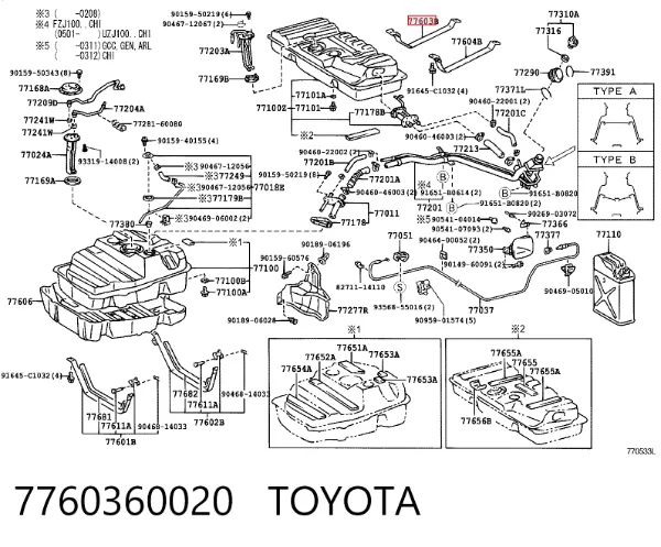  7760360020 Toyota