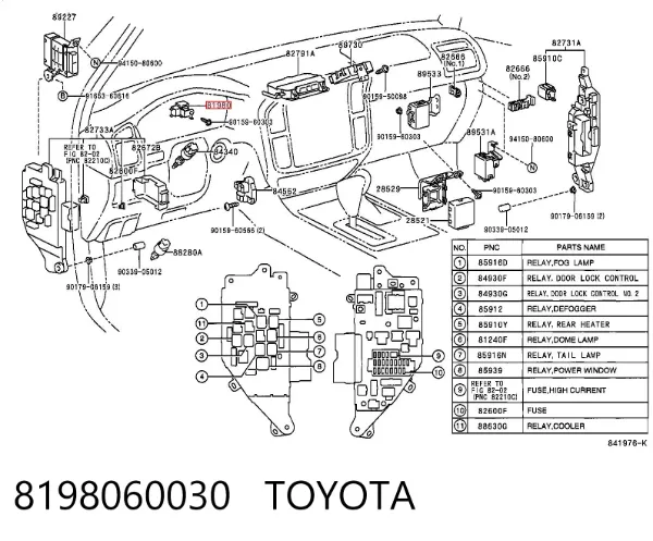  8198060030 Toyota