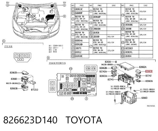  826623D140 Toyota