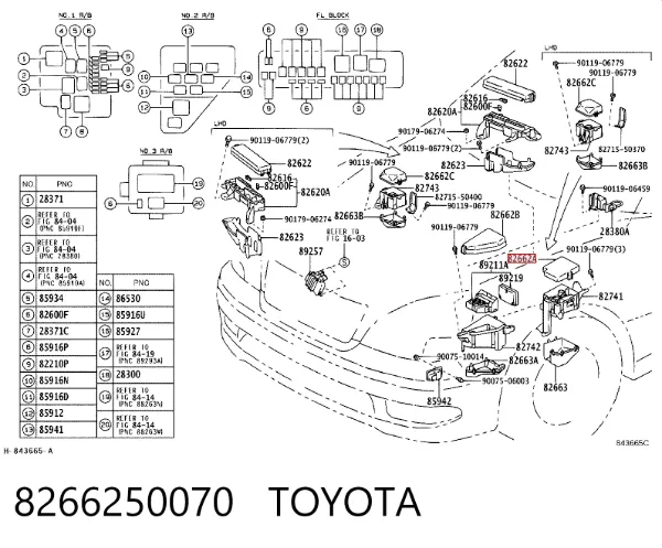  8266250070 Toyota